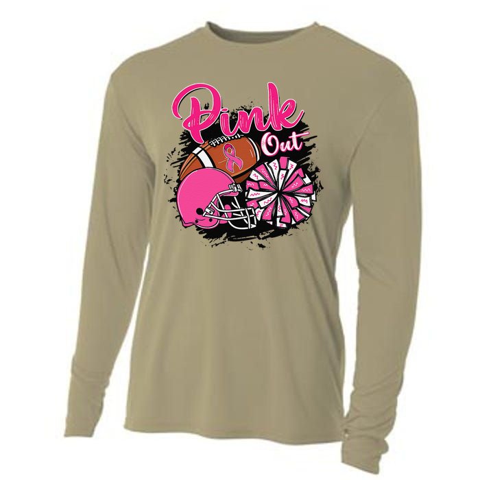 Football P.Ink Out Breast Cancer Awareness Game Day Gift Cooling Performance Long Sleeve Crew