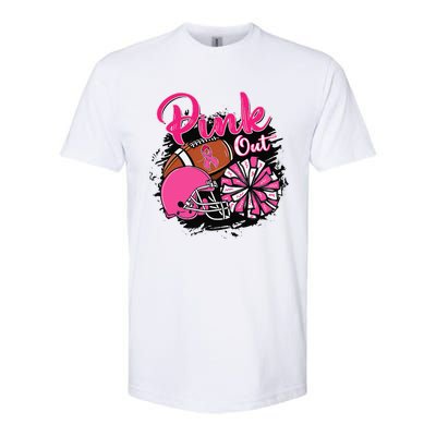 Football P.Ink Out Breast Cancer Awareness Game Day Gift Softstyle CVC T-Shirt