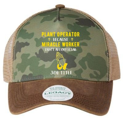 Funny Plant Operator Because Miracle Worker Isnt A Job Title Gift Legacy Tie Dye Trucker Hat