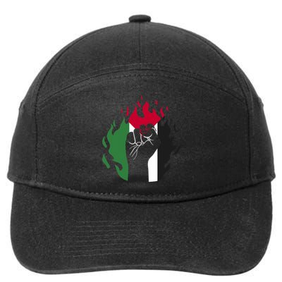 Free Palestine Palestine Flag 7-Panel Snapback Hat