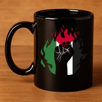 Free Palestine Palestine Flag 11oz C Handle Ceramic Mug