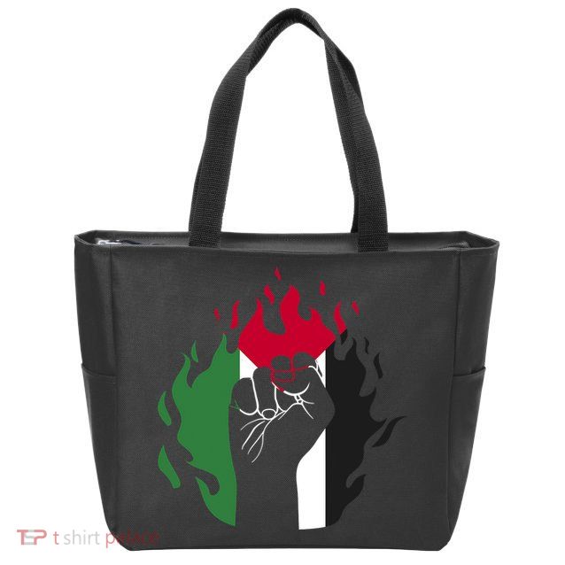 Free Palestine Palestine Flag Zip Tote Bag