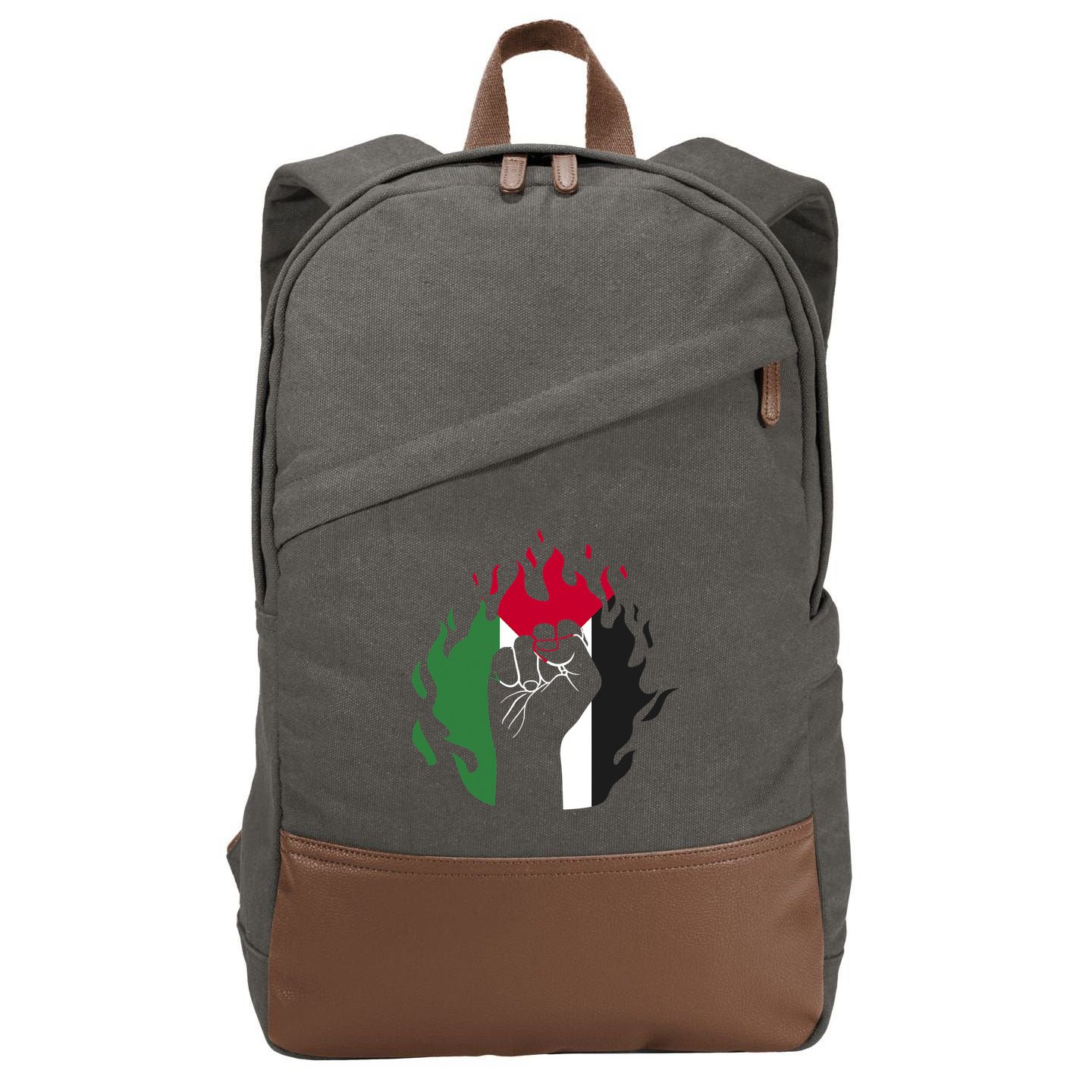 Free Palestine Palestine Flag Cotton Canvas Backpack