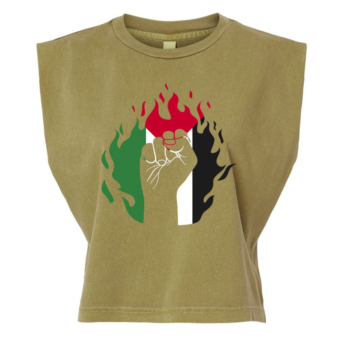 Free Palestine Palestine Flag Garment-Dyed Women's Muscle Tee