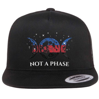 Funny Polyamory Pride Flag Not A Phase Polyamorous Flat Bill Trucker Hat