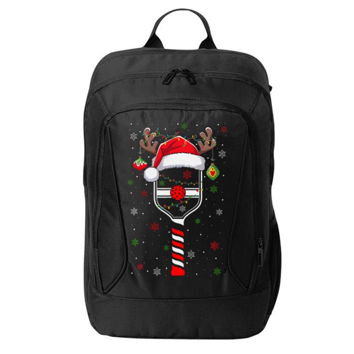 Funny Pickleball Player Christmas Holiday Reindeer Xmas City Backpack