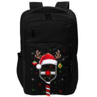 Funny Pickleball Player Christmas Holiday Reindeer Xmas Impact Tech Backpack