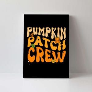 Funky Pumpkin Patch Crew for a Retro Autumn Vibe Canvas