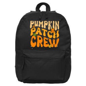 Funky Pumpkin Patch Crew for a Retro Autumn Vibe 16 in Basic Backpack