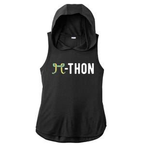 Funny Python Pi Math Teacher Snake Python Pithon Pi Symbol Gift Ladies PosiCharge Tri-Blend Wicking Draft Hoodie Tank