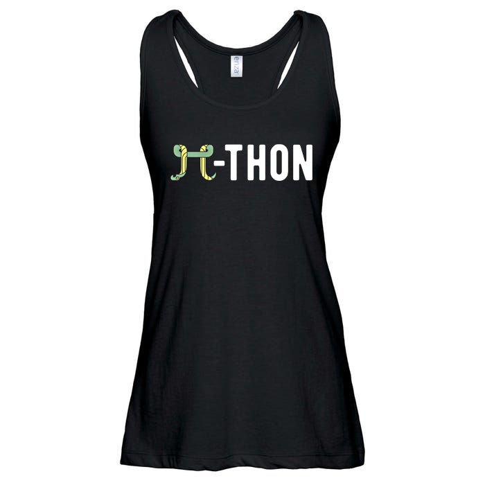 Funny Python Pi Math Teacher Snake Python Pithon Pi Symbol Gift Ladies Essential Flowy Tank