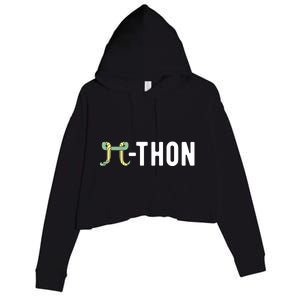 Funny Python Pi Math Teacher Snake Python Pithon Pi Symbol Gift Crop Fleece Hoodie