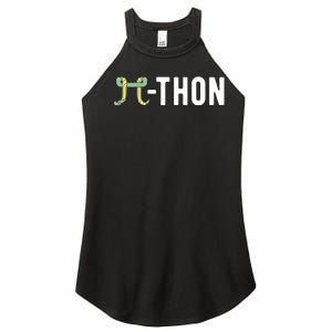 Funny Python Pi Math Teacher Snake Python Pithon Pi Symbol Gift Women's Perfect Tri Rocker Tank