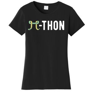 Funny Python Pi Math Teacher Snake Python Pithon Pi Symbol Gift Women's T-Shirt