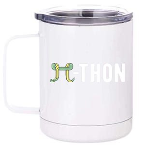 Funny Python Pi Math Teacher Snake Python Pithon Pi Symbol Gift 12 oz Stainless Steel Tumbler Cup