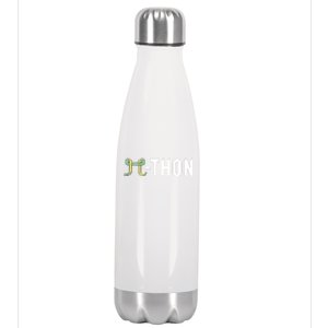 Funny Python Pi Math Teacher Snake Python Pithon Pi Symbol Gift Stainless Steel Insulated Water Bottle