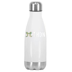 Funny Python Pi Math Teacher Snake Python Pithon Pi Symbol Gift Stainless Steel Insulated Water Bottle