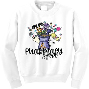 Funny Pharmacy Pharmacist Squad Witch Halloween Costume Kids Sweatshirt