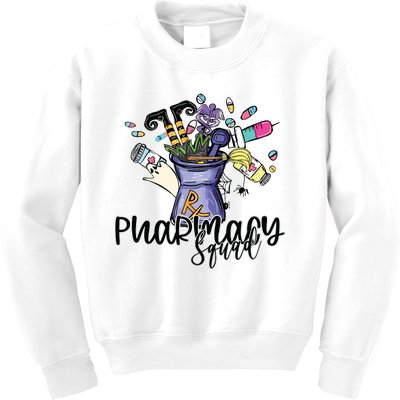 Funny Pharmacy Pharmacist Squad Witch Halloween Costume Kids Sweatshirt