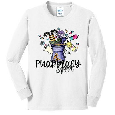 Funny Pharmacy Pharmacist Squad Witch Halloween Costume Kids Long Sleeve Shirt