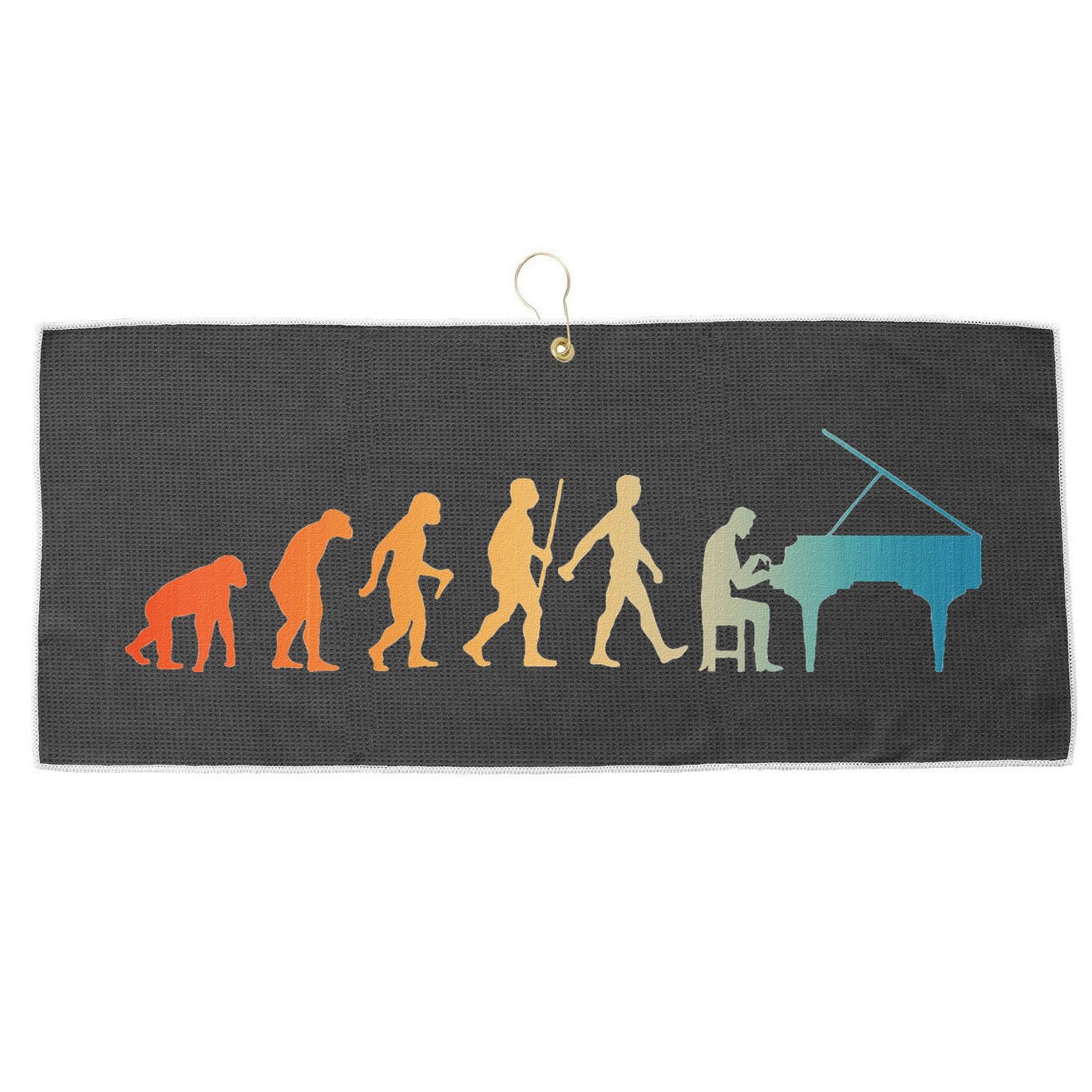 Funny Piano Player Design For Men Women Pianist Piano Lover Large Microfiber Waffle Golf Towel