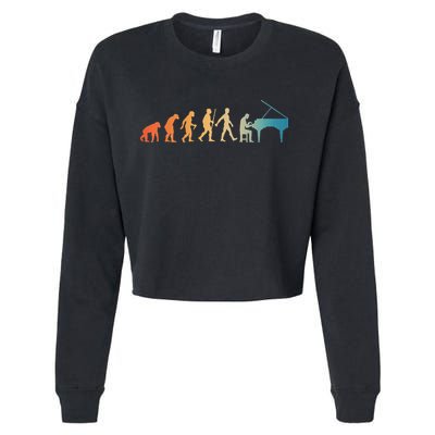 Funny Piano Player Design For Men Women Pianist Piano Lover Cropped Pullover Crew