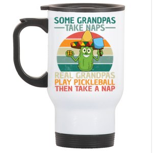 Funny Pickleball Paddle Retiret Graphic Dad Fathers Day Gift Stainless Steel Travel Mug