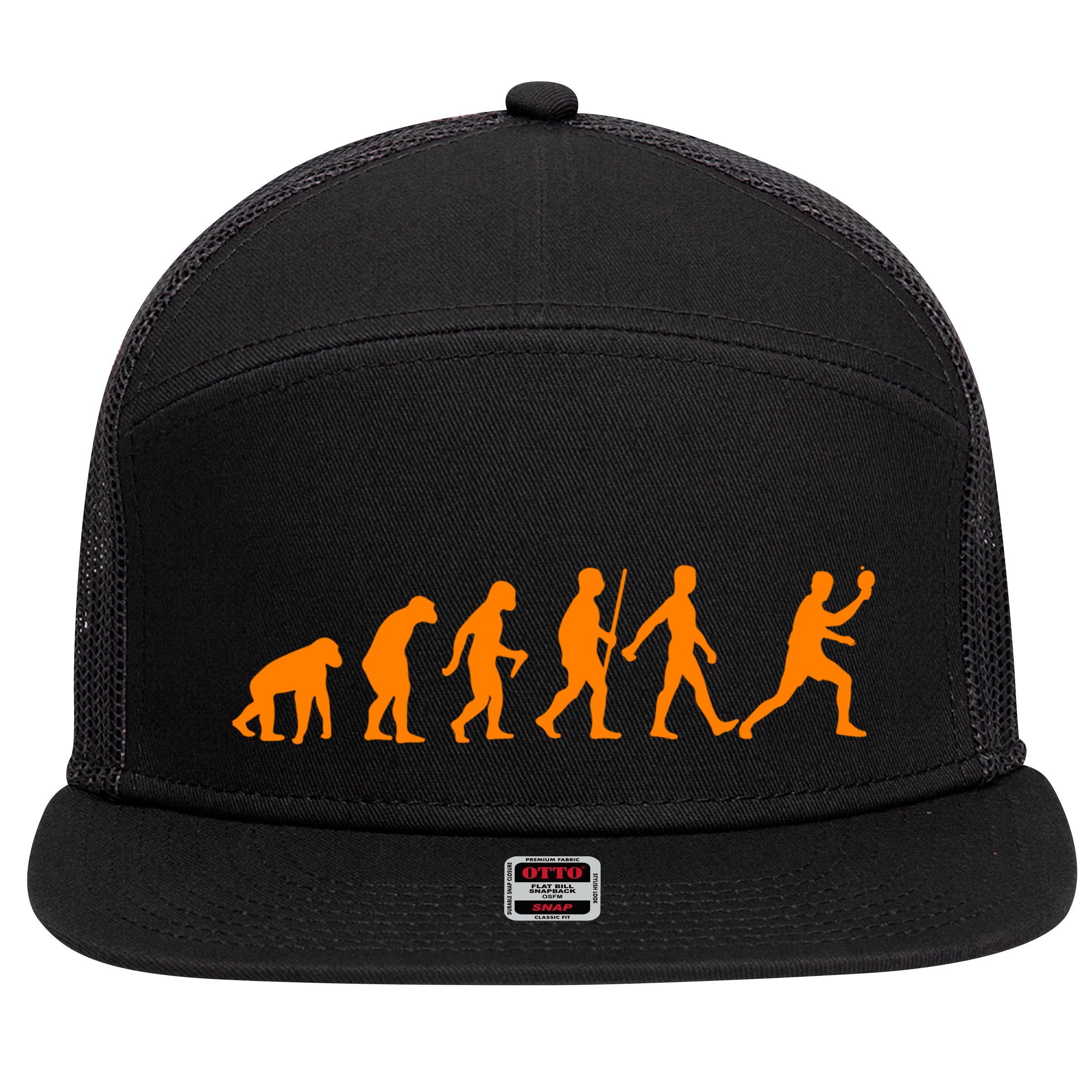 Funny Ping Pong Gift Table Tennis Player Evolution Gift 7 Panel Mesh Trucker Snapback Hat