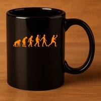 Funny Ping Pong Gift Table Tennis Player Evolution Gift 11oz C Handle Ceramic Mug