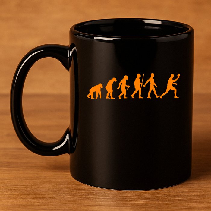 Funny Ping Pong Gift Table Tennis Player Evolution Gift 11oz C Handle Ceramic Mug