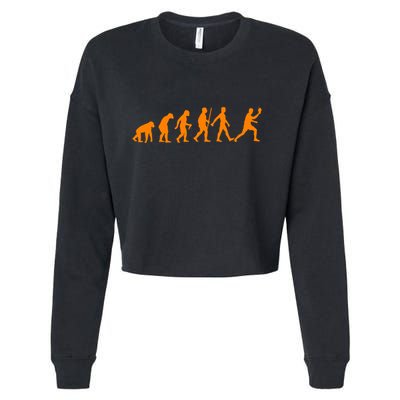 Funny Ping Pong Gift Table Tennis Player Evolution Gift Cropped Pullover Crew