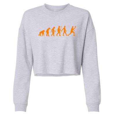 Funny Ping Pong Gift Table Tennis Player Evolution Gift Cropped Pullover Crew