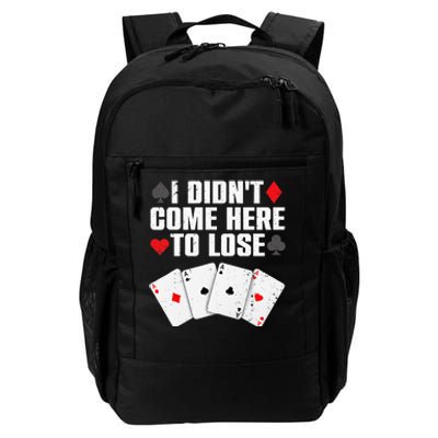 Funny Poker Player Design For Men Women Gamblers Poker Lover Daily Commute Backpack