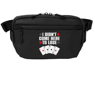 Funny Poker Player Design For Men Women Gamblers Poker Lover Crossbody Pack