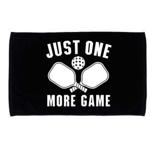 Funny Pickleball Player Just One More Game Pickleballers Best Gift Microfiber Hand Towel