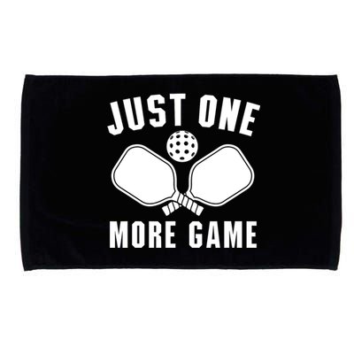 Funny Pickleball Player Just One More Game Pickleballers Best Gift Microfiber Hand Towel