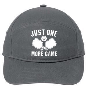 Funny Pickleball Player Just One More Game Pickleballers Best Gift 7-Panel Snapback Hat