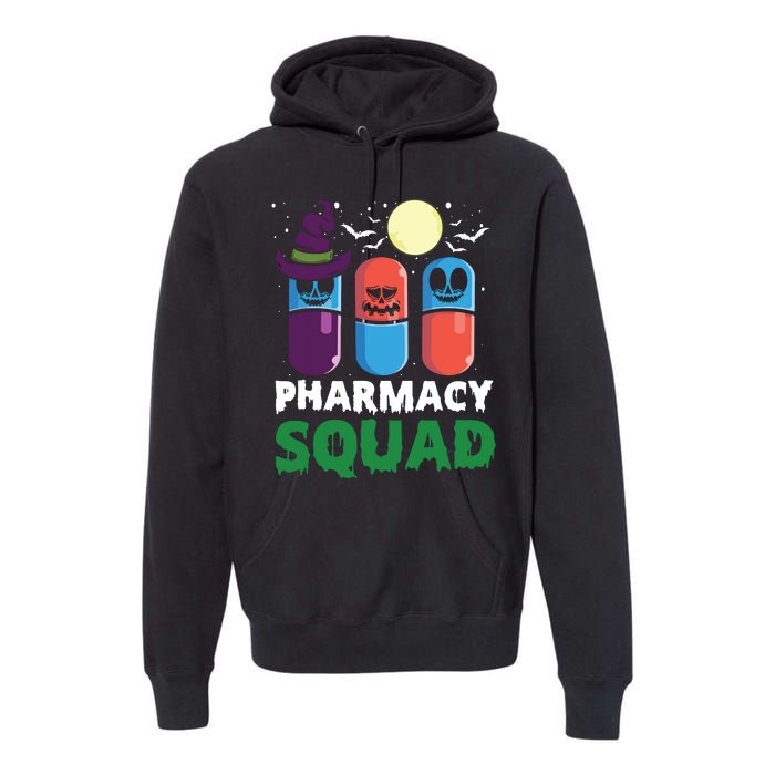 Funny Pills Pharmacist Costume Halloween Pharmacy Squad Premium Hoodie