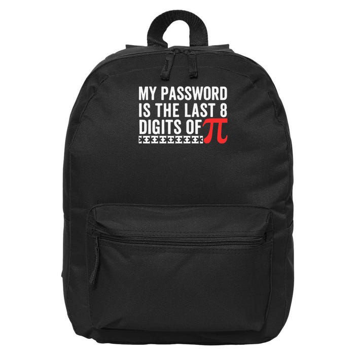 Funny Pi Password Joke - Math and Cybersecurity Gift 16 in Basic Backpack