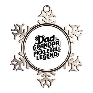 Funny Pickleball Player Cool Dad Grandpa Pickleball Legend Cute Gift Metallic Star Ornament