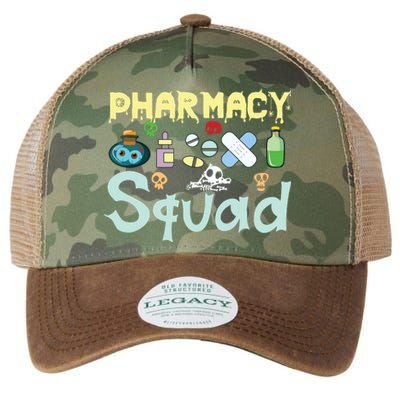 Funny Pills Pharmacist Pharmacy Squad Halloween Costume Legacy Tie Dye Trucker Hat