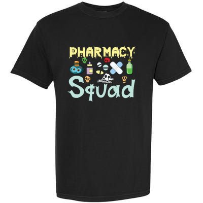 Funny Pills Pharmacist Pharmacy Squad Halloween Costume Garment-Dyed Heavyweight T-Shirt