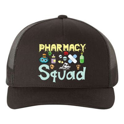 Funny Pills Pharmacist Pharmacy Squad Halloween Costume Yupoong Adult 5-Panel Trucker Hat