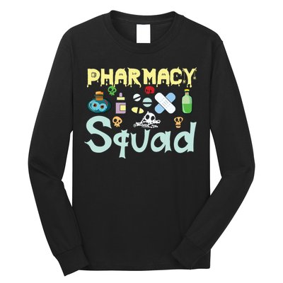 Funny Pills Pharmacist Pharmacy Squad Halloween Costume Long Sleeve Shirt