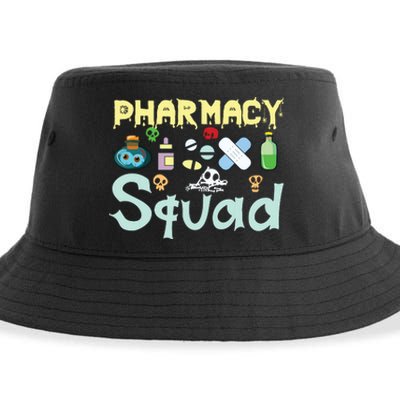 Funny Pills Pharmacist Pharmacy Squad Halloween Costume Sustainable Bucket Hat