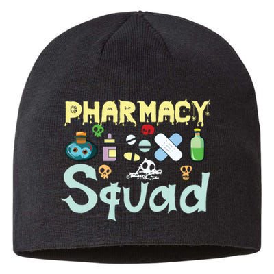 Funny Pills Pharmacist Pharmacy Squad Halloween Costume Sustainable Beanie