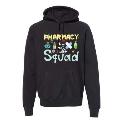 Funny Pills Pharmacist Pharmacy Squad Halloween Costume Premium Hoodie