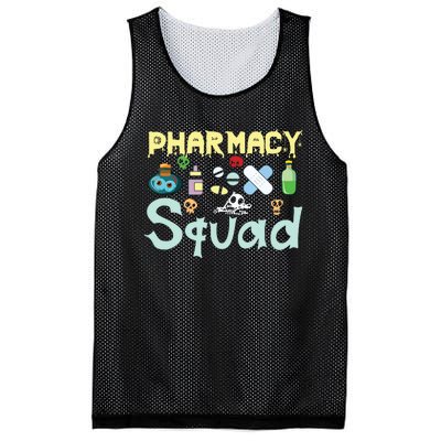 Funny Pills Pharmacist Pharmacy Squad Halloween Costume Mesh Reversible Basketball Jersey Tank