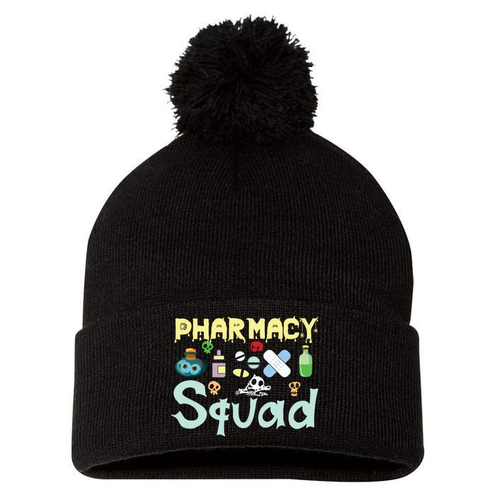 Funny Pills Pharmacist Pharmacy Squad Halloween Costume Pom Pom 12in Knit Beanie