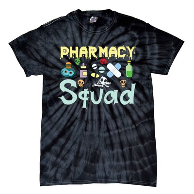 Funny Pills Pharmacist Pharmacy Squad Halloween Costume Tie-Dye T-Shirt